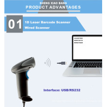 Wired Handheld USB 1D Laser Barcode Scanner